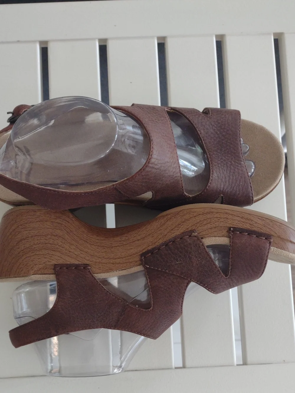 Dansko Leather Strappy Platform Sandal Clog Size 41 Boho Summer Excellent!